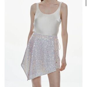 Sequin Mini Wrap Skirt NWT